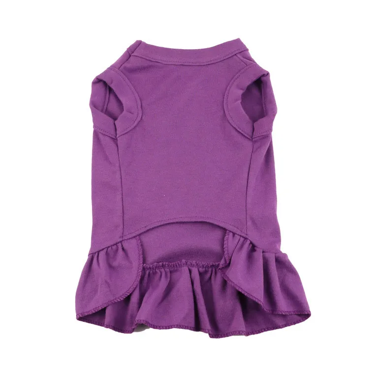 Solid Dresses Classic Blank Pet Clothes Customized style Pleated Dress Plain Dog Clothes Dress Pet Shirt Medium Small Dog Skirts