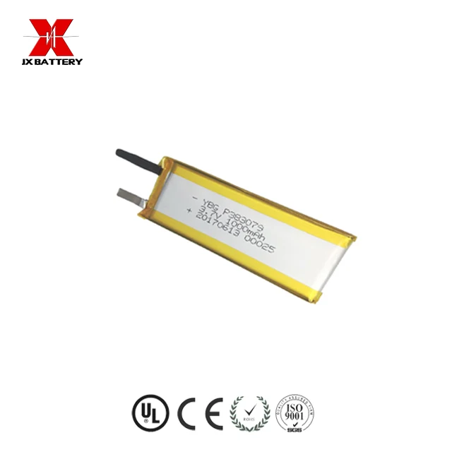 high-efficiency rechargeable 3.7v lithium ion lipo battery 383079 1000mAh