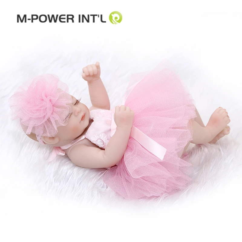 Girls gift cute simulation newborn baby dolls soft silicone vinyl baby dolls