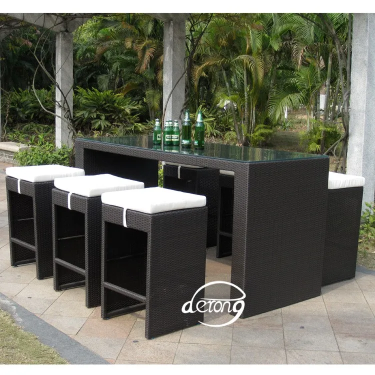 Wholesale Outdoor Bar Table and Chair Set for Hotel Bar Furniture Commercial Furniture 40*40*73 Cm Optional 200*81*110 Cm Modern