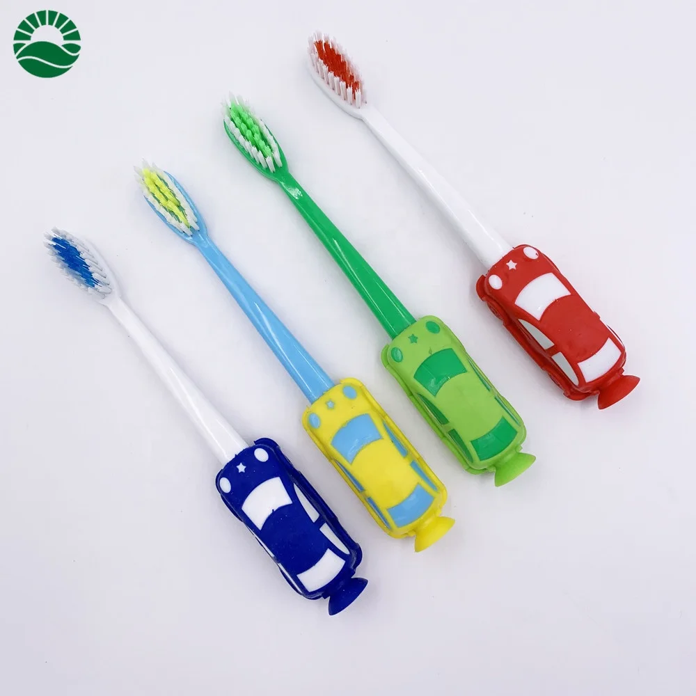 Lovely car shape 3D kids toothbrush good promotion toothbrush