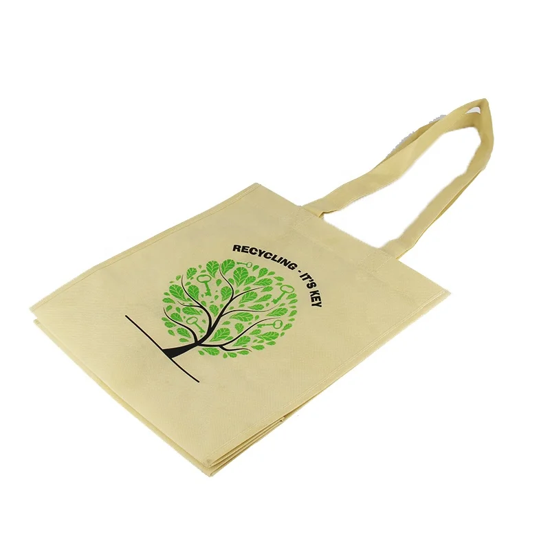 Factory promotional custom logo cloth grocery tote non woven bag