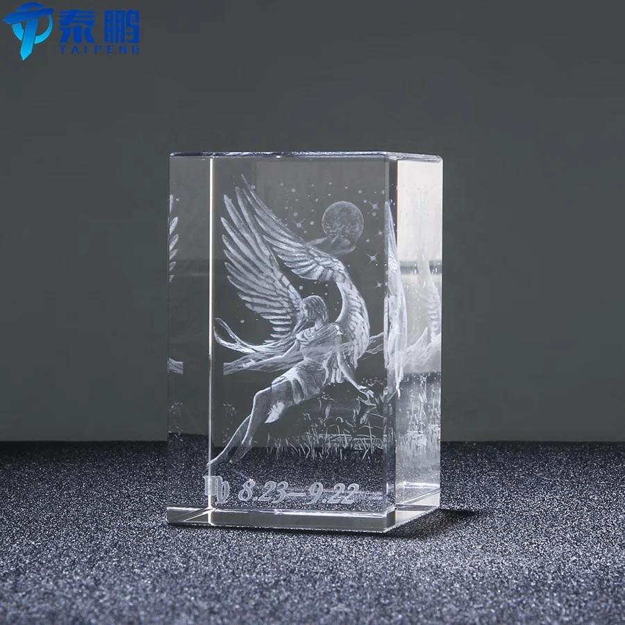 
New style 3d laser engraving crystal model for customized gifts 