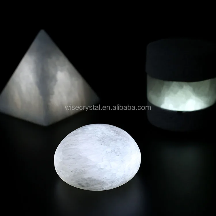 Natural quartz healing crystal selenite lamp For sale