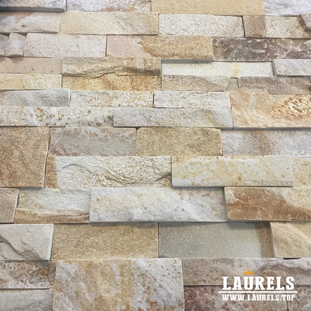 
Wholesale Price Yellow Marble Natural Cultural Stone Wall For Hotel Wall 