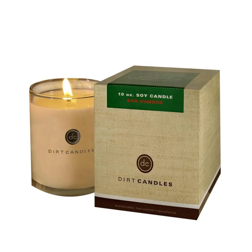 Candle Box with Insert Rigid Paper Custom Luxury Design Small Black Gift Packaging Paperboard Recyclable UV Coating Varnishing