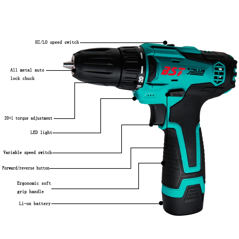 12V Lithium-Ion Battery Cordless Electric Hand Drill CE Certificate Hole Electric Screwdriver Diver Wrench Power Tools