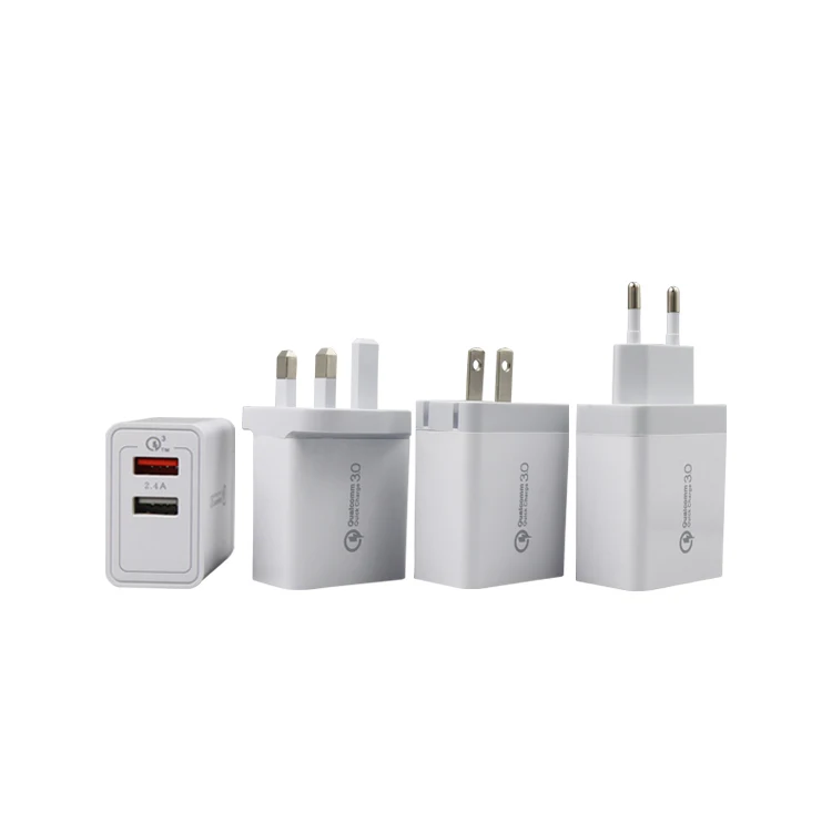 
US EU UK AU QC3.0 wall charger 1 port 2 port 3 port chargers for phone 
