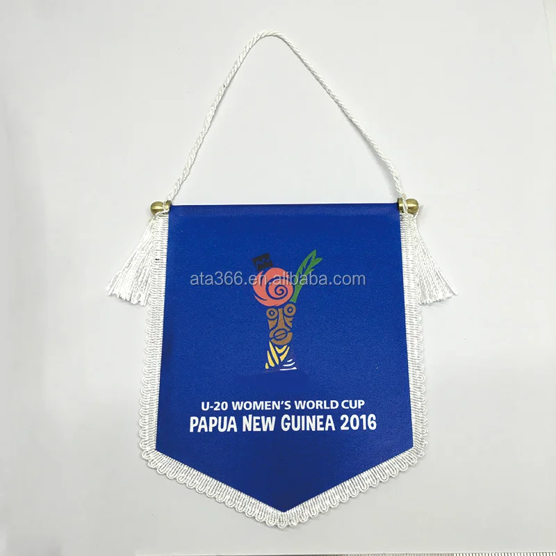 Custom Sublimation Football Pennant  mini Soccer Team Pennant Flag Metal Plastic Stick Pennant Sportswear