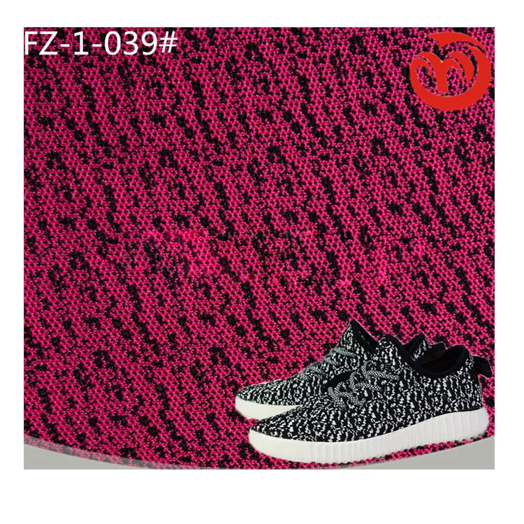2018 Waterproof fashion red shoes material ,flyknit fabric for sport shoes