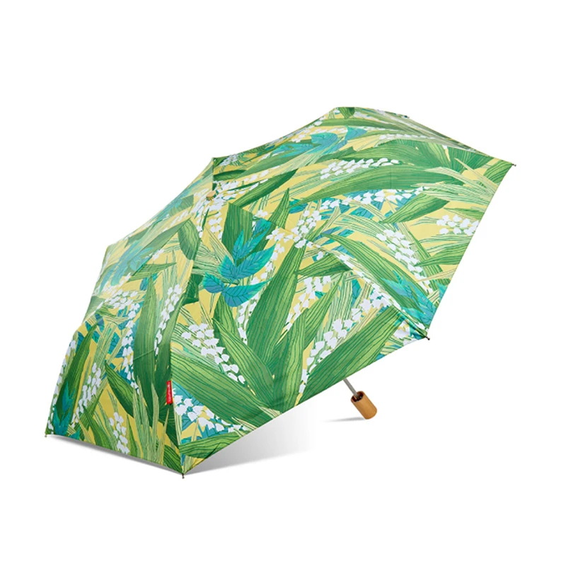 Topumbrella Tropical Plants All Over Print Uv Protection Umbrella
