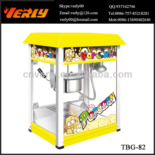 new model 8 oz commercial popcorn machine tbg-82 with CE certified