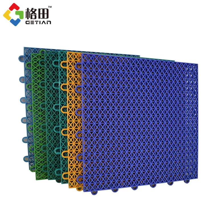 Flexible price pp basketball court plastic grid tiles,modular basketball court interlocking outdoor sports