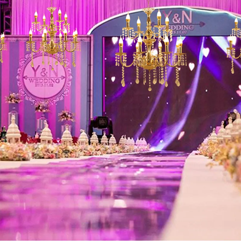 10 arm Ceiling chandeliers luxury crystal chandelier wedding centerpieces