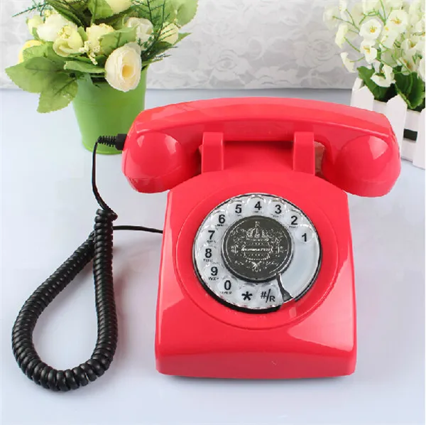2017 wholesale decorative old dial pad antique telephones vintage phone Corded Telephones
