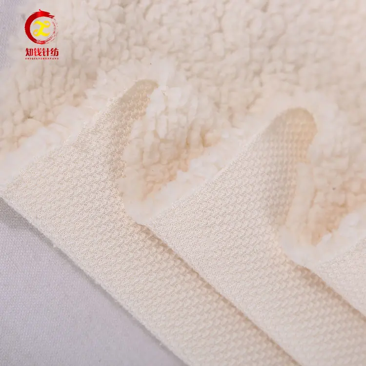 Shaoxing textile brushed polyester fabric thick sherpa fleece fabric