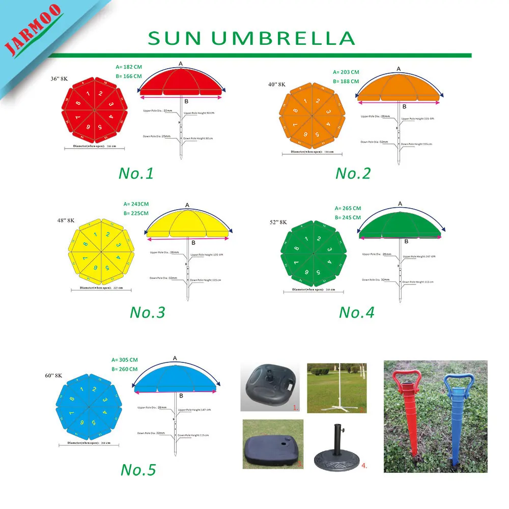 
New Arrival Outdoor Beauty Sun Garden Umbrella Parts Free Design for Pool Umbrella Outdoor Furniture Customized Logo Traditional 