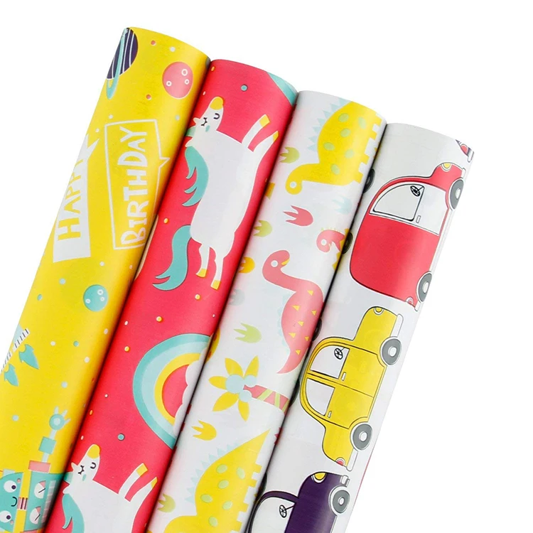 
Chinese Factory Printed Wrapping Paper Roll For Gift Packaging 