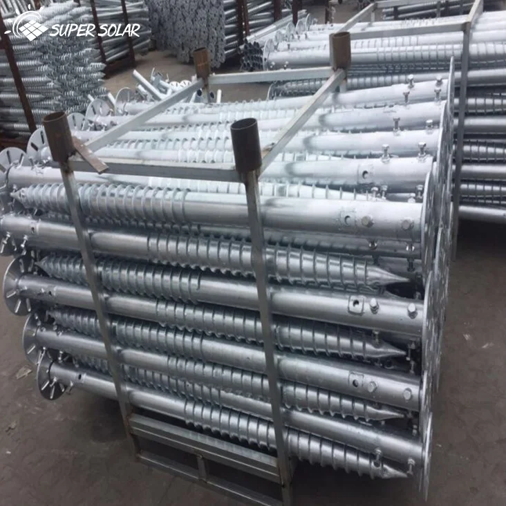 hot sale ground solar panel mounting structure 20kw with hot galvanized steel pile
