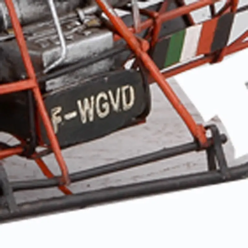 ORANGE MONO HELICOPTER IN FRANCE ANTIQUE ITEMS 1:24-SCALE