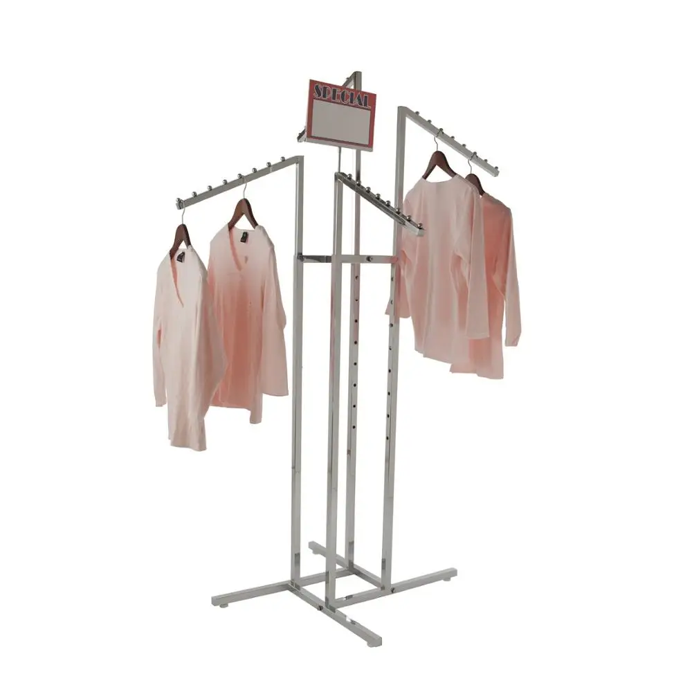 4 Way boutique display rack clothing store boutique rack hot selling