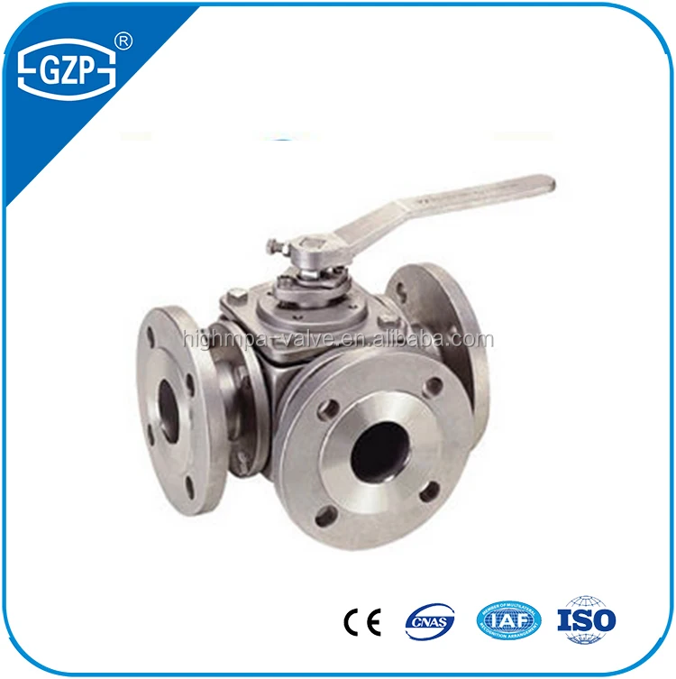 DN 20 high mounting pad ball valve and flanged ball valve with lever