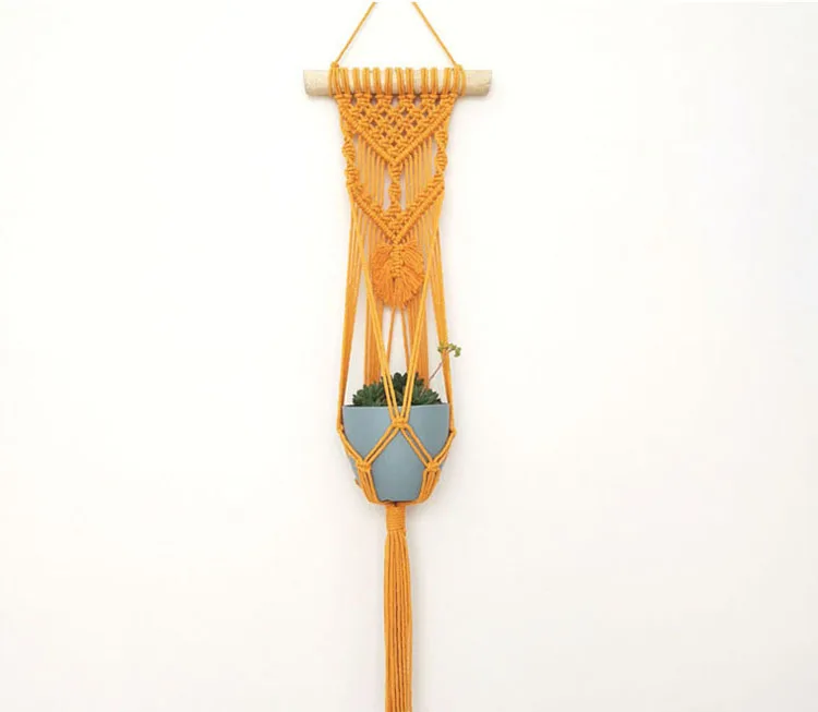 Вешалка для растений макраме INS, настенная комнатная подвесная корзина для растений, держатель для цветочного горшка, домашний декор в стиле бохо (62208934132)