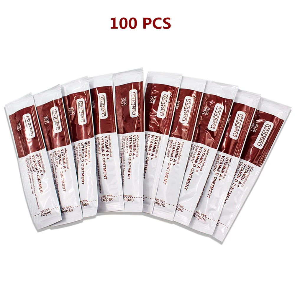100PCS Tattoo Aftercare Cream Vitamin A+D Anti Scar Vitamin A D Ointment For Permanent Makeup Tattoo Supplies