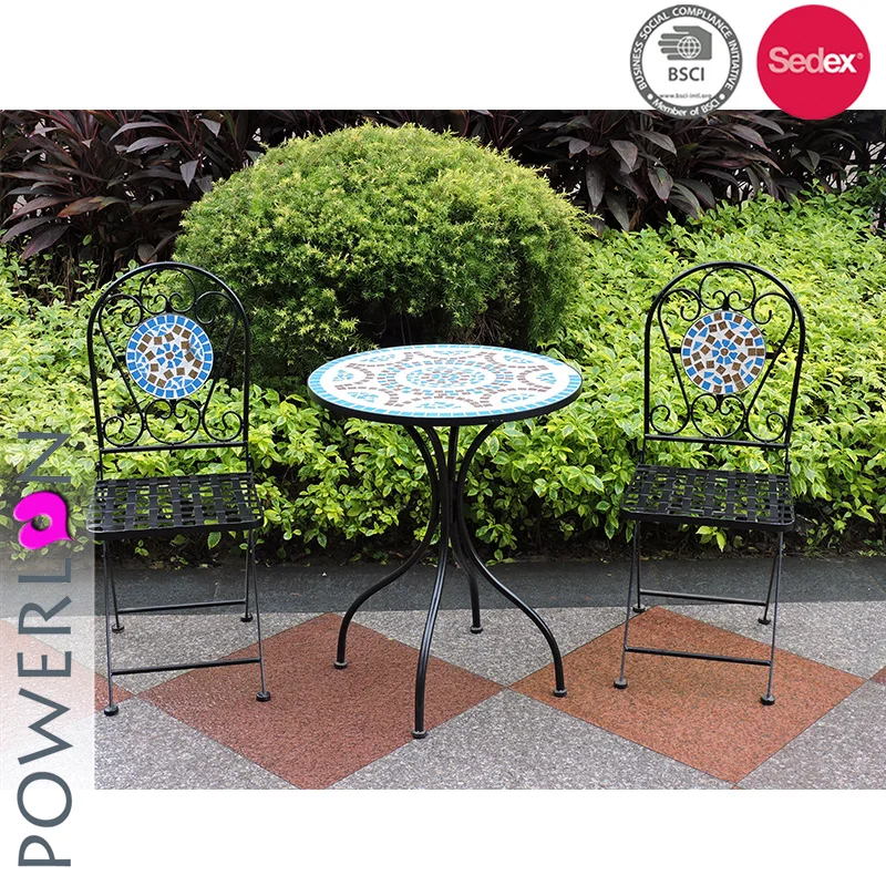 
Cheap Price Paint Color Folding Wrought Iron Garden Bistro Set Outdoor Furniture For Home Patio 