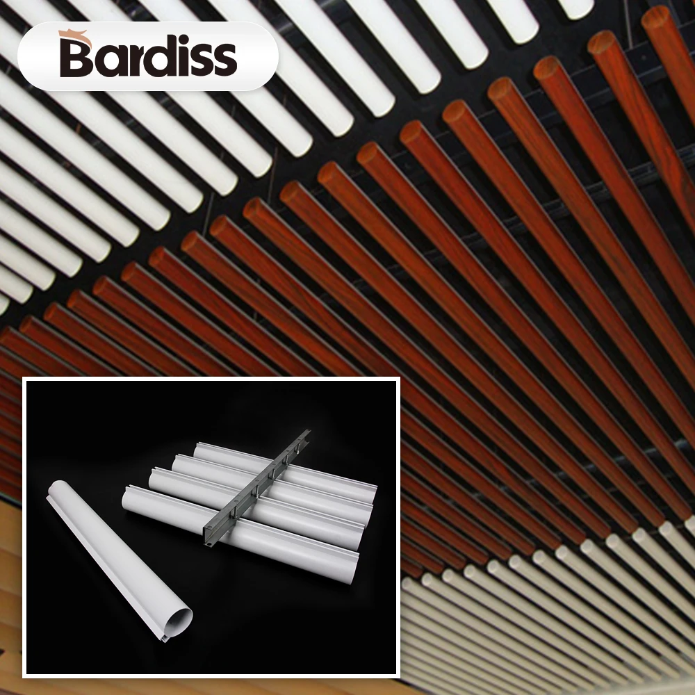 O shape tube ceilings aluminum suspended round pipe baffle ceiling