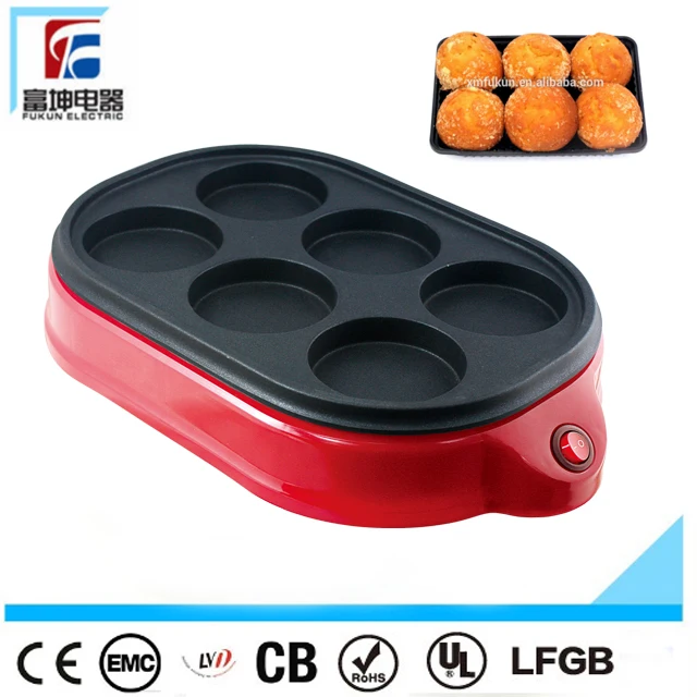 Aluminium detachable plate for mini cake pan 6 holes electric cake pop maker