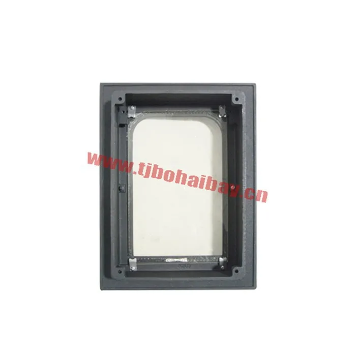
French style cast iron wood stove glass door 
