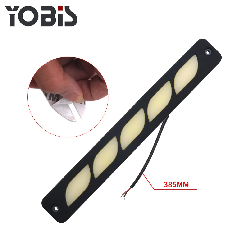 Одноцветная Гибкая автомобильная лампа Yobis, водонепроницаемое освещение для грузовика, дневные ходовые огни, светодиодные дневные ходовые огни для автомобиля, универсальные