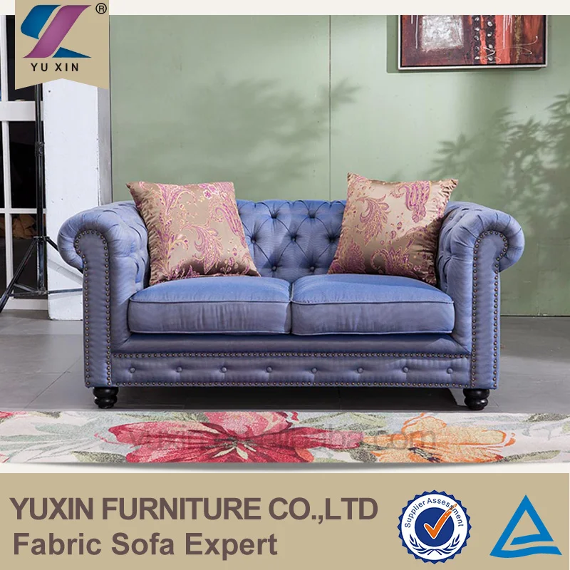 American Country Designs European Style Chesterfield Leather Sofa Corner Living Room Furniture for Home or Hotel Use