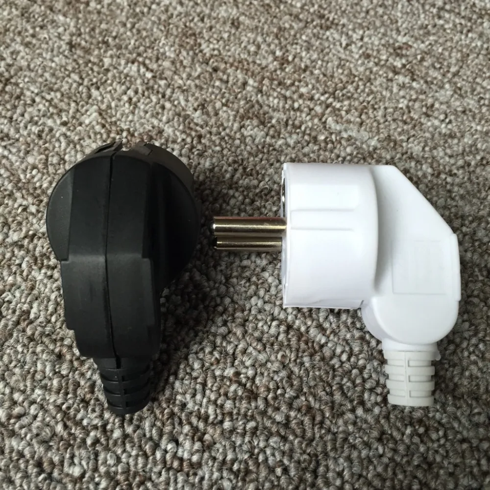 The bend european standard power plug 2 pin round pin european plug German wire plug