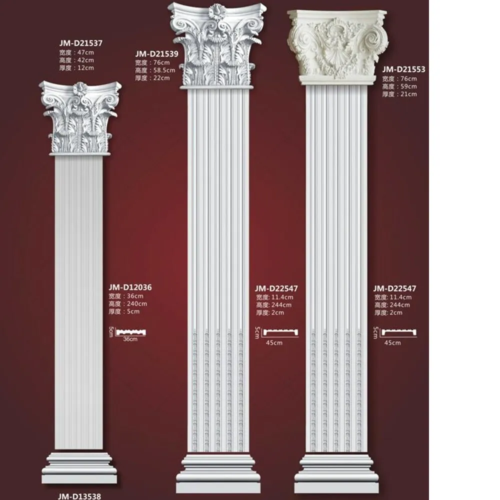 2017 Polyurethane New high-grade building decoration cheap pu pvc exterior door frame