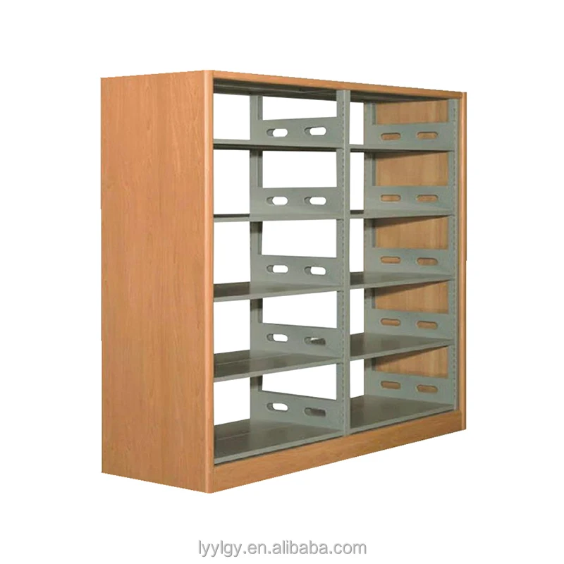 Cheap Double-Sided Library Steel Bookshelf Iron Bookshelf