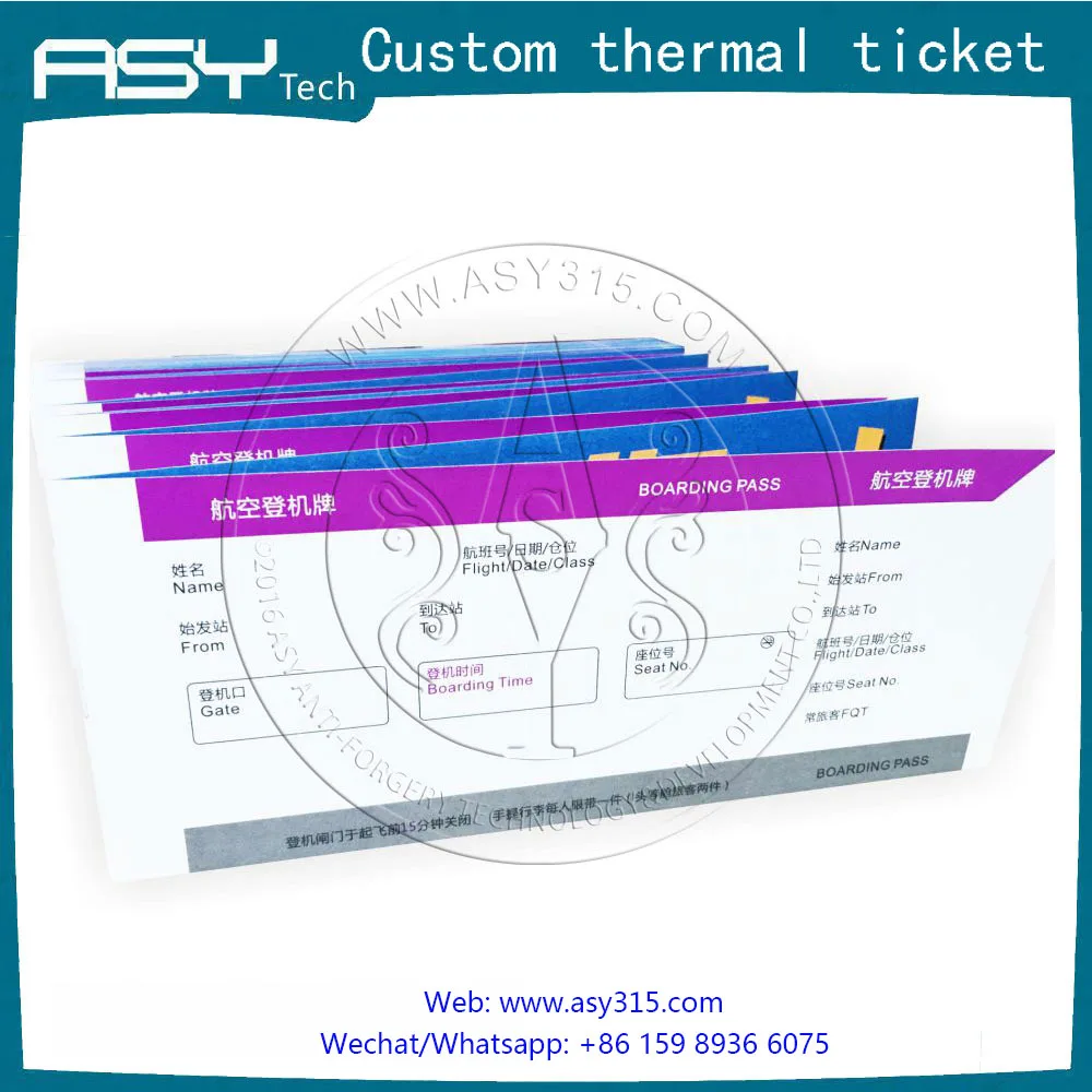 
Factory Custom Best Quality Entrance Tickets For Sight Seeing 