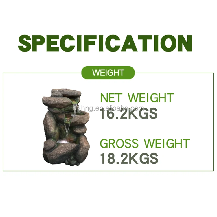 Chinese supplier fiberglass stone design rock waterfall garden outdoor water fountain for promotion