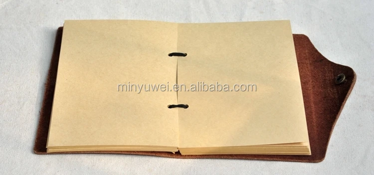 coffee best leather notebook with kraft paper crazy horse travel journal notebook handmade hot selling