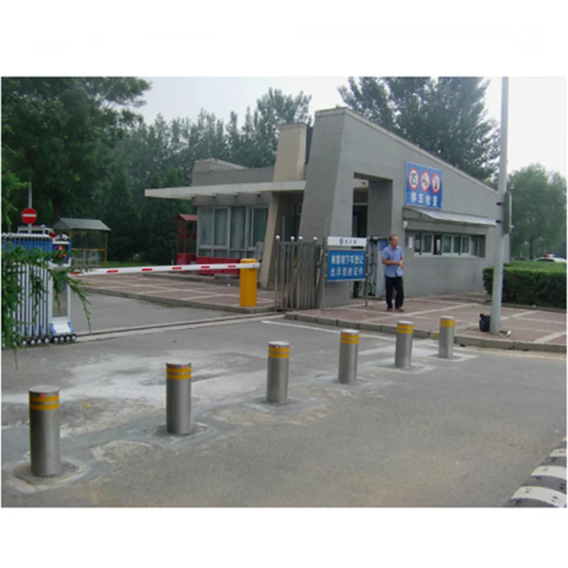 Best Price In Ground Hydraulic Retractable Bollards Remote Control Lifting Column Security rising bollards
