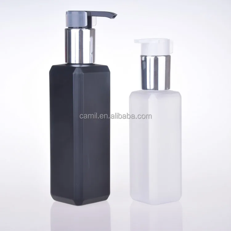 plastic pet square cosmetic bottle 100 ml 200ml