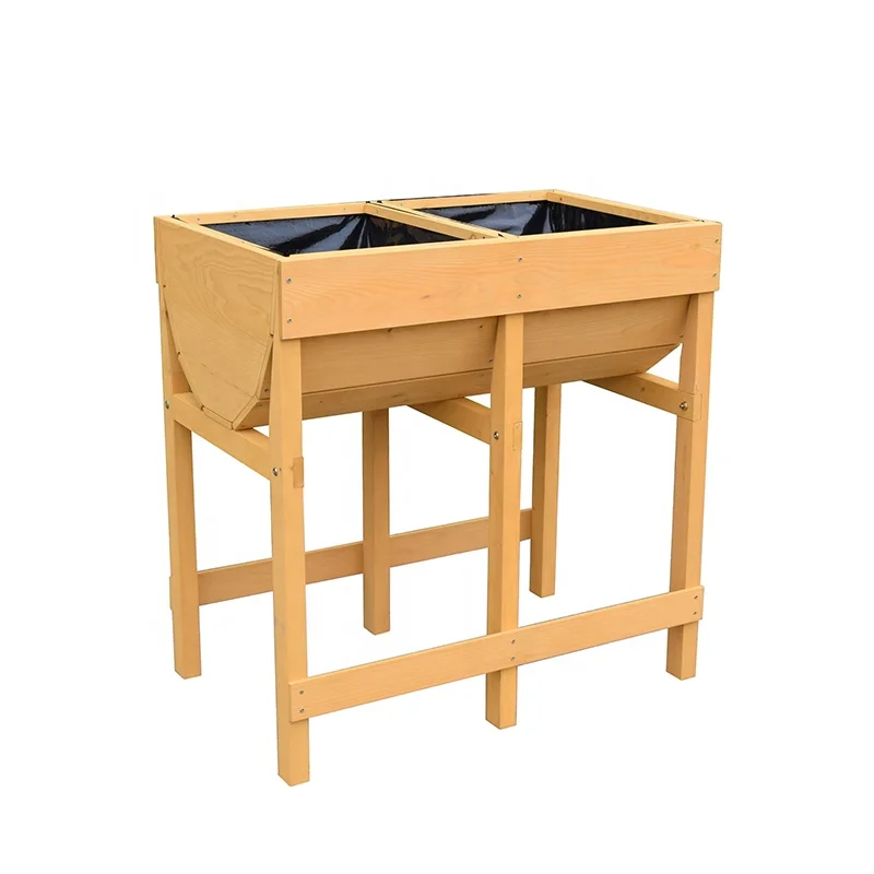 Деревянная подставка для цветочных