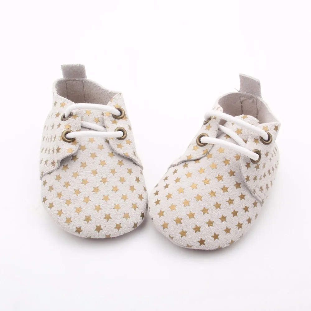 2017 kid shoe soft leather oxford shoes printing for baby toddler shoes
