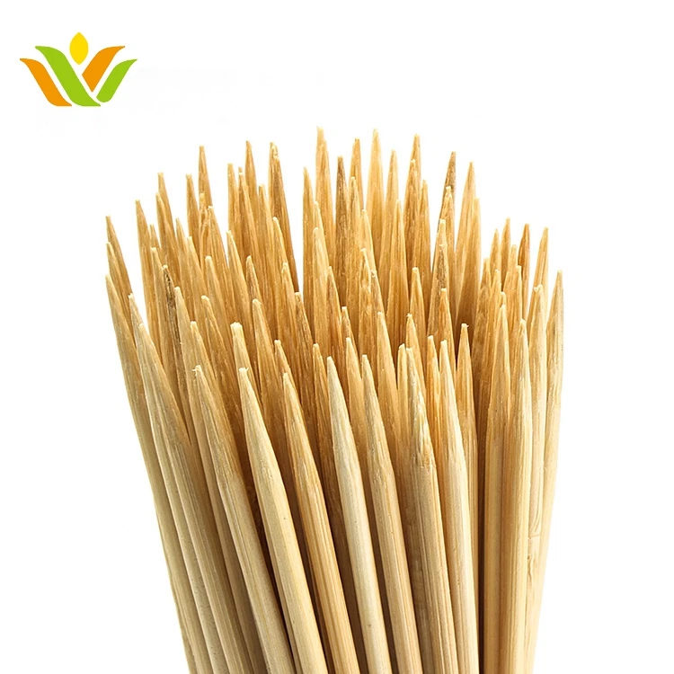 Round bamboo skewers pack birch wood skewers direct factory