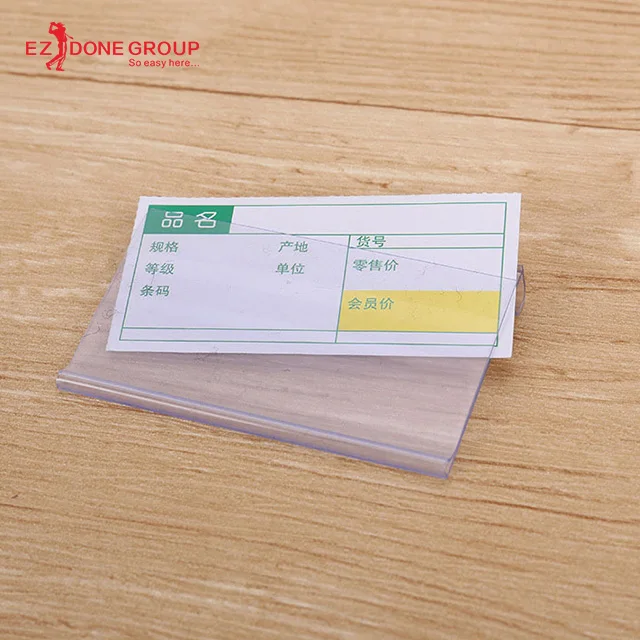 
Good selling multifunctional tops grocery store small acrylic store display rack transparent PVC price tag 