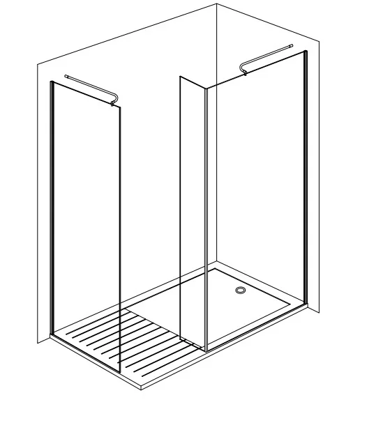 Bathroom folding shower bath screen