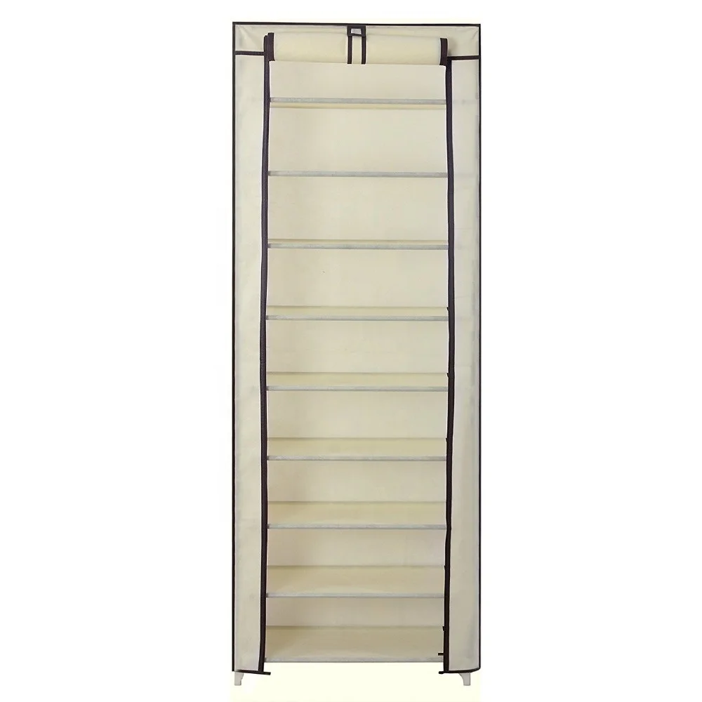 Best selling wholesale 10 layer shoe cabinet adjustable free standing folding waterproof Shoe rack