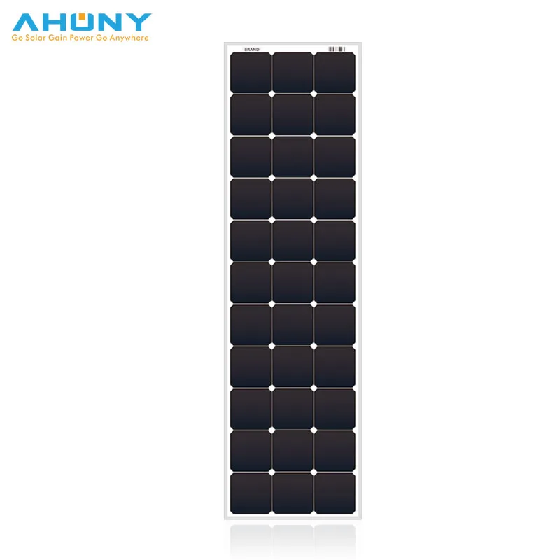 Custom Design Slim 100 watt solar panel for solar retailers with high quality monocrystalline sunpower solar cell