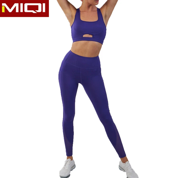 OEM Custom Logo Super Soft Gym Fitness Yoga Pants Sportswear Mesh Sexy Lady Scrunch Bum Leggings for Women with Pocket